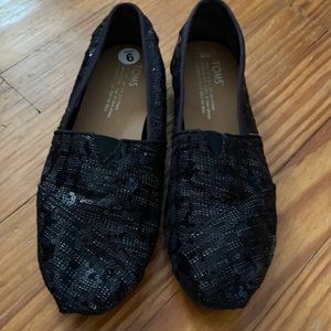 Sparkly Black TOMS